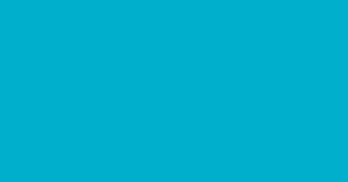 ターコイズブルー turquoise blue #00afccの色見本とカラーコード - 洋 