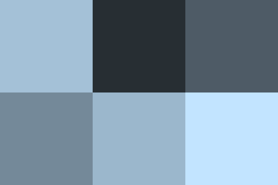 スモークブルーの配色パターン 色の組み合わせ - 原色大辞典